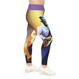 Frank and the Mummy guitar jam   ladies Plus Size Leggings (AOP)