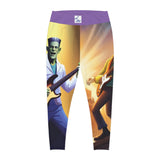 Frank and the Mummy guitar jam   ladies Plus Size Leggings (AOP)