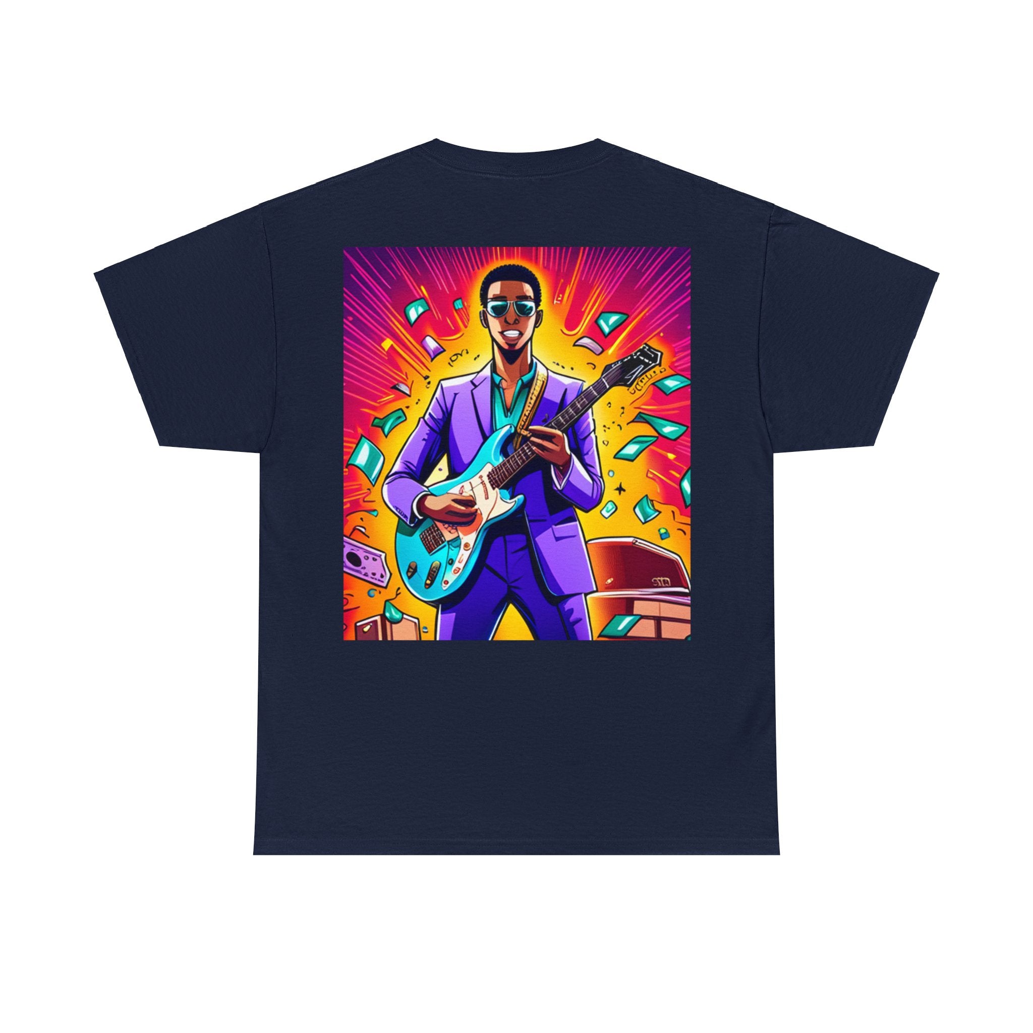 Young Blues Guitar star  Unisex Heavy Cotton Tee