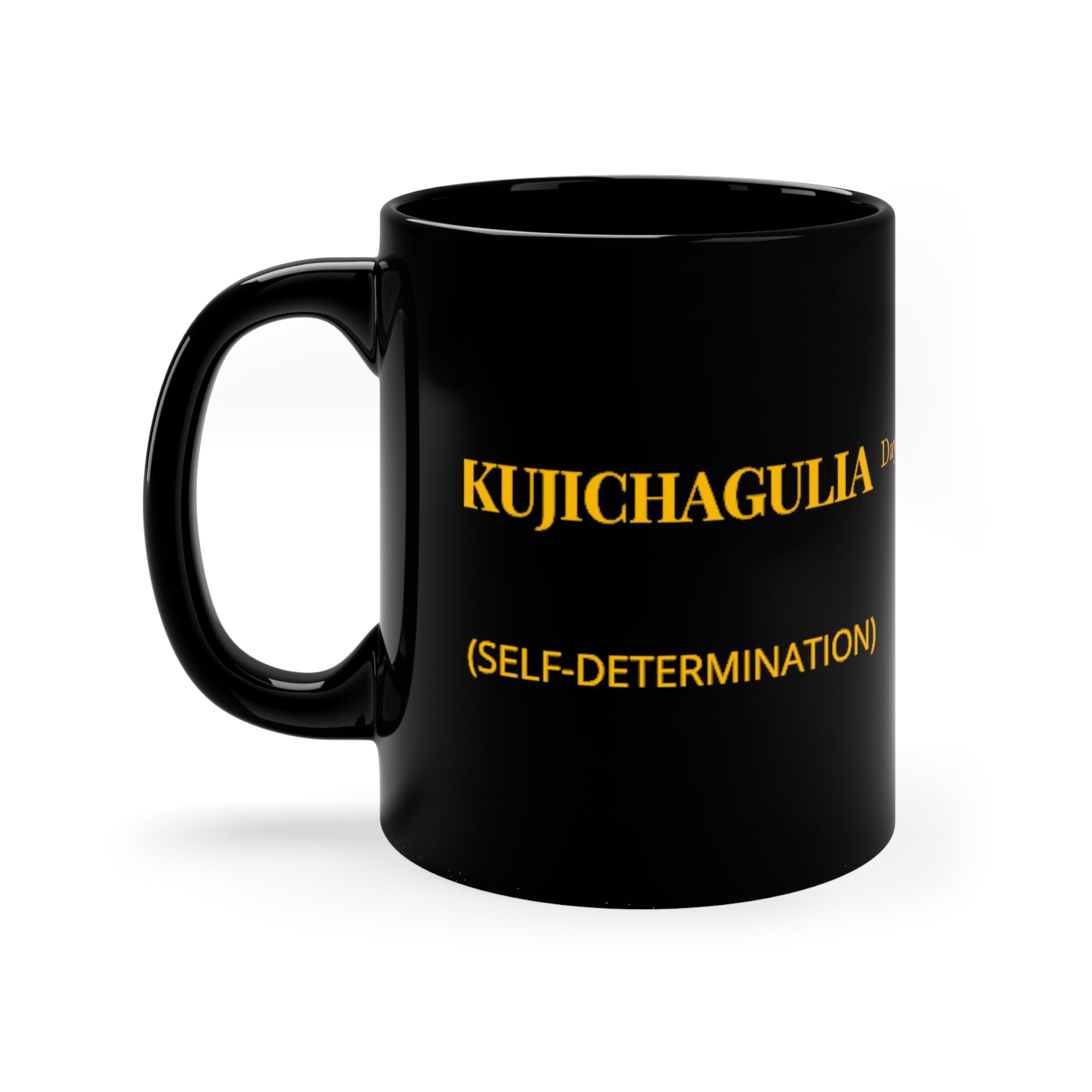 11oz Black "Kujichaguli" Kwanzaa Mug Day 2