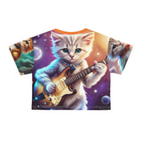 Kitty Guitar Crop Tee (AOP)