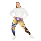 Frank and the Mummy guitar jam   ladies Plus Size Leggings (AOP)