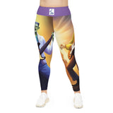 Frank and the Mummy guitar jam   ladies Plus Size Leggings (AOP)