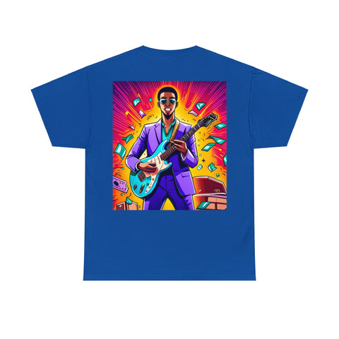 Young Blues Guitar star  Unisex Heavy Cotton Tee