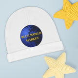 Baby Beanie w/ Blue World Market logo